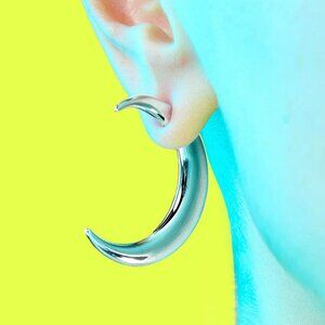 Moon Earring by STUDIOCULT  (Single Earring) Witchy Stainless Steel Crescent